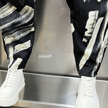 Load image into Gallery viewer, Printed Striped Cropped Harem Casual Pants