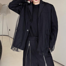 Load image into Gallery viewer, Mesh Panel Long Sleeve Blazer