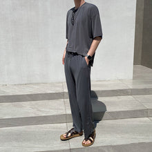 Load image into Gallery viewer, Thin Solid Short Sleeve T-Shirt And Pant Set