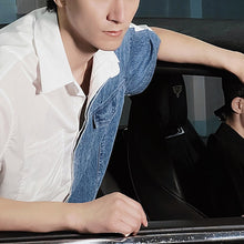 Load image into Gallery viewer, Denim Contrast Panel Short Sleeve Shirt