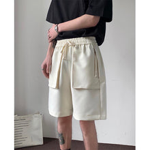 Load image into Gallery viewer, Drawstring Straight Large Pocket Cargo Cropped Shorts