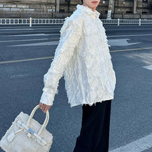Load image into Gallery viewer, Frayed Long Sleeve Shirt