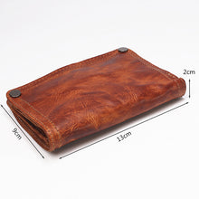 Load image into Gallery viewer, Retro Handmade Leather Wallet Multi Card Slots Wallet
