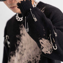 Load image into Gallery viewer, Pin Embellishments Tie-dye Ripped Couples Sweaters