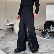 Load image into Gallery viewer, Zip Trim Loose Wide-Leg Lounge Pants