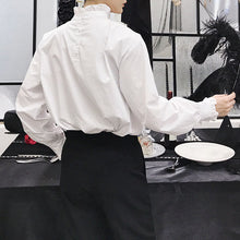 Load image into Gallery viewer, Stand-up Collar Ruffle Shirt