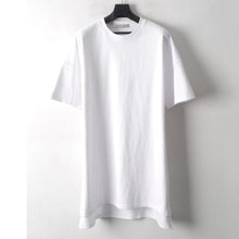 Load image into Gallery viewer, Solid Color Long Cotton Short-sleeved T-shirt
