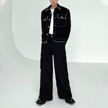 Load image into Gallery viewer, Topstitched Contrast Design Jackets