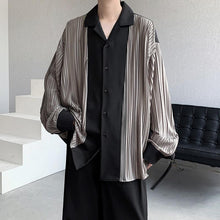 Load image into Gallery viewer, Simple Stitching Stripe Long Sleeve Shirt