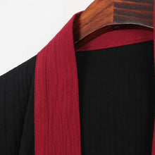 Load image into Gallery viewer, Retro Color Block V-neck Cotton Pajamas Set Zen Clothes
