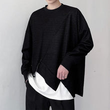 Load image into Gallery viewer, Irregular Raw Hem Long Sleeve T-Shirt
