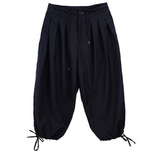 Load image into Gallery viewer, Elastic Waist Pleated Cropped Casual Pants