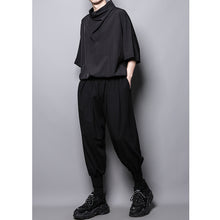 Load image into Gallery viewer, Simple Loose Pile Collar Short Sleeve T-Shirt