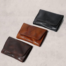 Load image into Gallery viewer, Handmade Retro Card Holder Leather Wallet