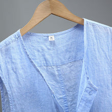 Load image into Gallery viewer, Summer Solid Color Linen Vest