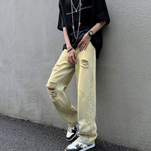 Load image into Gallery viewer, Retro Washed Ripped Casual Jeans
