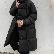 Load image into Gallery viewer, Black Strap Mid Length Coat