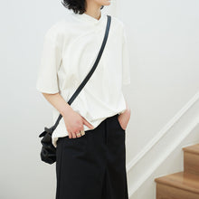 Load image into Gallery viewer, Cross Thread Neck Short Sleeve T-Shirt