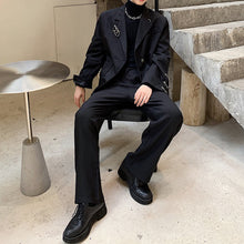 Load image into Gallery viewer, Black Hoop Embellished Suit