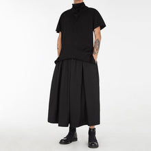 Load image into Gallery viewer, Split Scarf Collar Irregular Hem Loose Top