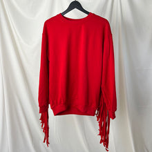 Load image into Gallery viewer, Fringed Long Sleeve Sweatshirt