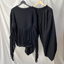Load image into Gallery viewer, Fringed Long Sleeve Sweatshirt