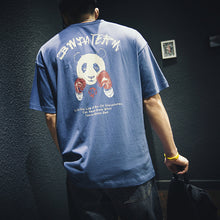 Load image into Gallery viewer, Panda Print Cotton Short Sleeve T-Shirt