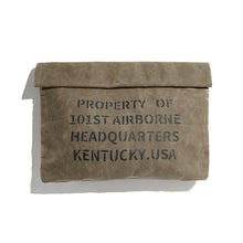 Load image into Gallery viewer, Vintage Military Style Oil Wax Canvas Clutch Handbag