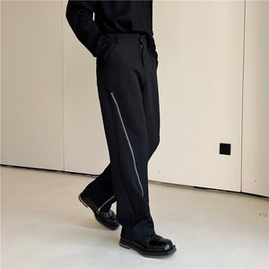 Irregular Zipper Casual Trousers