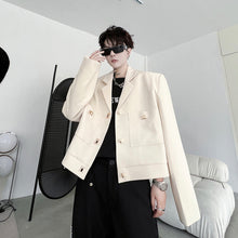 Load image into Gallery viewer, Metal Buckle Cropped Blazer