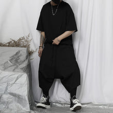 Load image into Gallery viewer, Dark Loose Wide Leg Cropped Pants