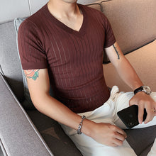 Load image into Gallery viewer, Thin Knit V-Neck Slim Top