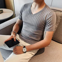 Load image into Gallery viewer, Thin Knit V-Neck Slim Top