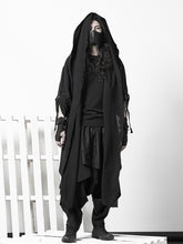 Load image into Gallery viewer, Black Cape Trench Coat Robe