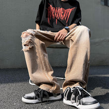 Load image into Gallery viewer, Retro Washed Ripped Casual Jeans