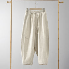 Load image into Gallery viewer, Cotton Linen Mid-Rise Baggy Pants