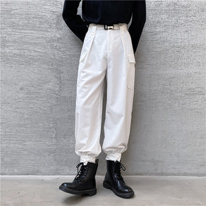 Drawstring Multi-pocket Trousers