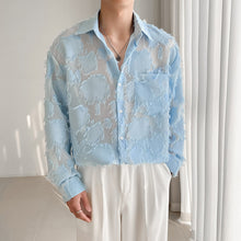 Load image into Gallery viewer, Feather Tassel Sheer Long Sleeve Shirt