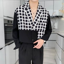 Load image into Gallery viewer, Plaid Panel Long-sleeve Shirt