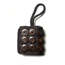 Load image into Gallery viewer, Square Coconut Shell Button Coin Purse Earphone Case