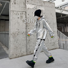 Load image into Gallery viewer, Silver Glossy Two-piece Set