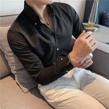 Load image into Gallery viewer, V-Neck Solid Color Slim Fit Shirt