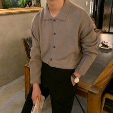 Load image into Gallery viewer, Lapel Polo Knit Cardigan