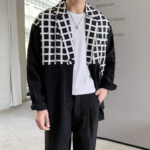 Load image into Gallery viewer, Plaid Panel Long-sleeve Shirt