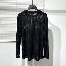 Load image into Gallery viewer, Round Neck translucent Long Sleeve T-shirt
