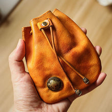 Load image into Gallery viewer, Retro Leather Coin Bag Storage Bag