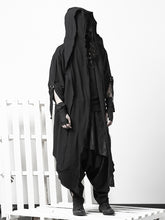 Load image into Gallery viewer, Black Cape Trench Coat Robe
