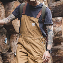 Load image into Gallery viewer, Retro Khaki Classic Overalls