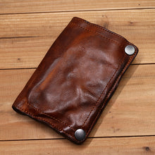 Load image into Gallery viewer, Retro Handmade Leather Wallet Multi Card Slots Wallet