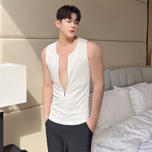 Load image into Gallery viewer, Zipper Embellished Tight Vest